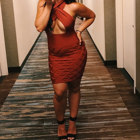 PoshShopla Dresses & Skirts - NEW PoshShopLA Rust Bandage Dress